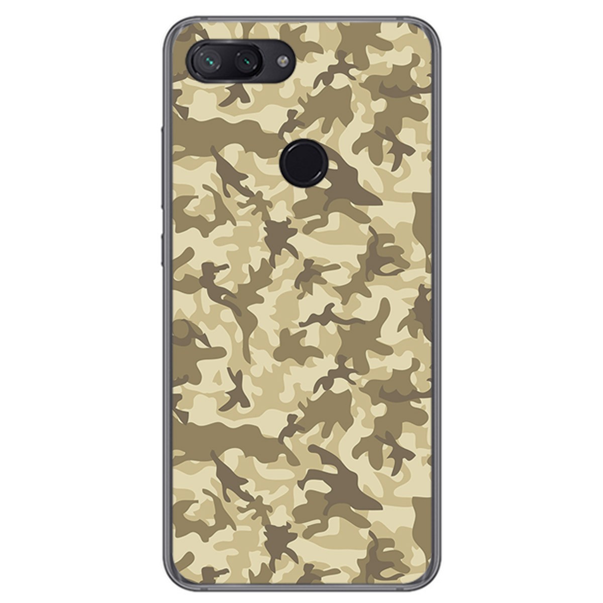Funda Gel Tpu para Xiaomi Mi 8 Lite Diseño Sand Camuflaje Dibujos