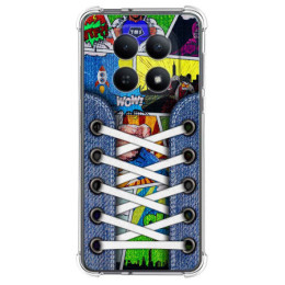 Funda Silicona Antigolpes para Xiaomi Poco M8 5G diseño Zapatillas 14 Dibujos