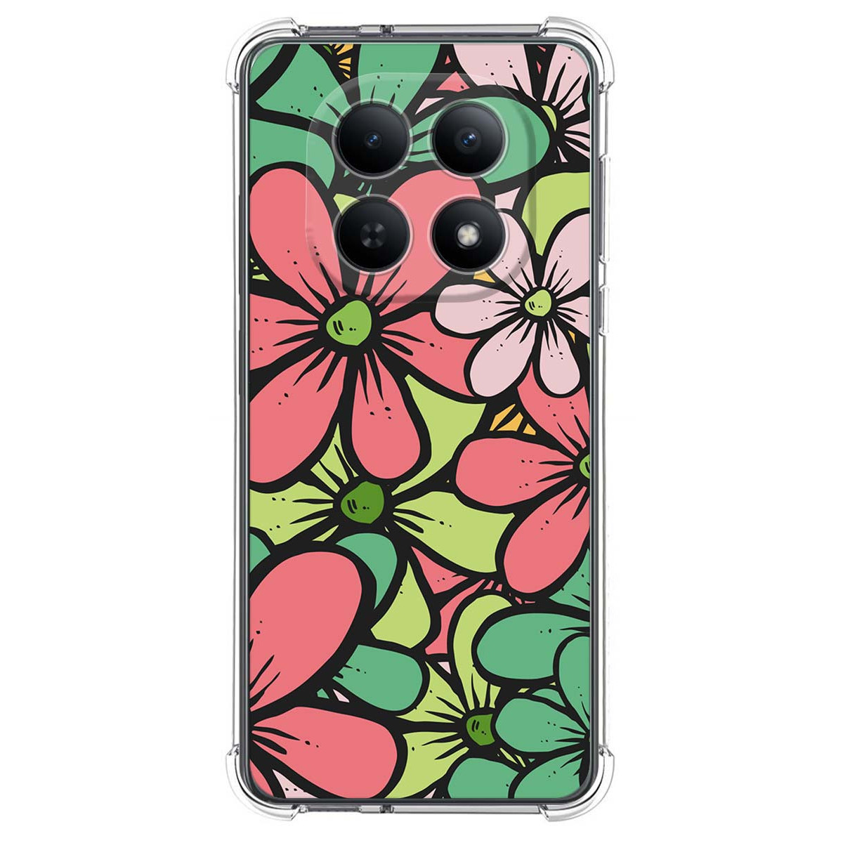 Funda Silicona Antigolpes para Xiaomi Poco M8 5G diseño Flores 02 Dibujos