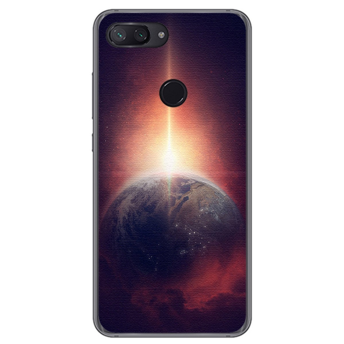 Funda Gel Tpu para Xiaomi Mi 8 Lite Diseño Tierra Dibujos