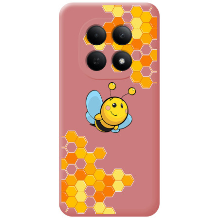Funda Silicona Líquida Rosa para Xiaomi Poco M8 5G diseño Abeja Dibujos