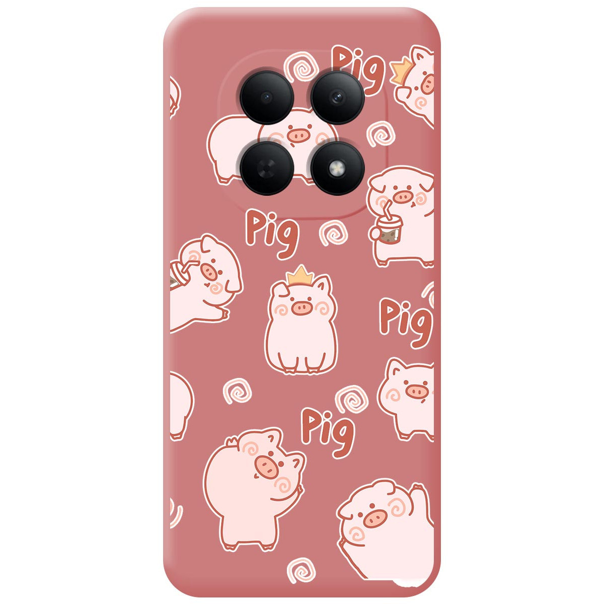 Funda Silicona Líquida Rosa para Xiaomi Poco M8 5G diseño Cerdos Dibujos