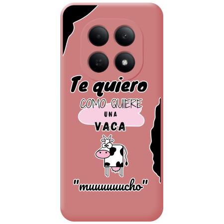 Funda Silicona Líquida Rosa para Xiaomi Poco M8 5G diseño Vaca Dibujos