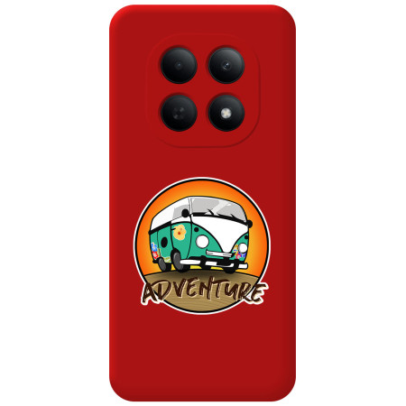 Funda Silicona Líquida Roja para Xiaomi Poco M8 5G diseño Adventure Dibujos