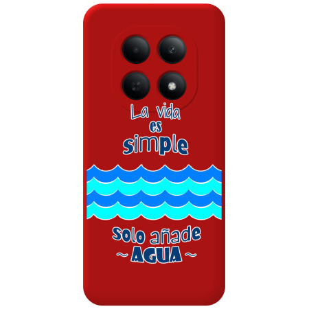 Funda Silicona Líquida Roja para Xiaomi Poco M8 5G diseño Agua Dibujos