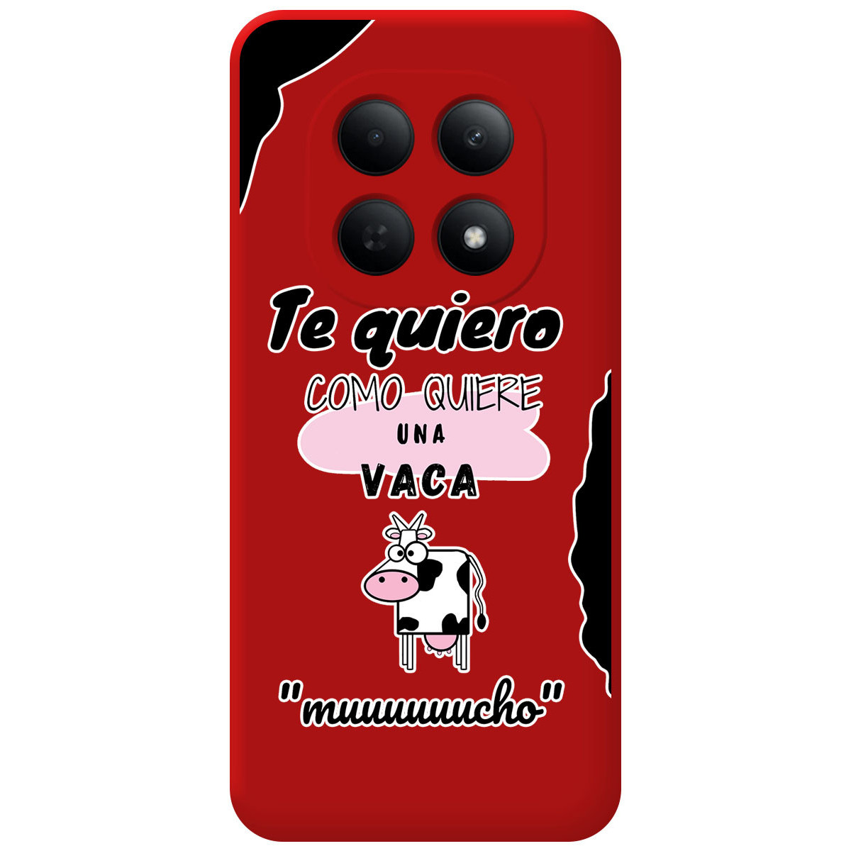 Funda Silicona Líquida Roja para Xiaomi Poco M8 5G diseño Vaca Dibujos