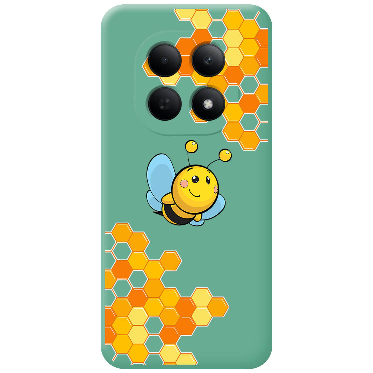 Funda Silicona Líquida Verde para Xiaomi Poco M8 5G diseño Abeja Dibujos
