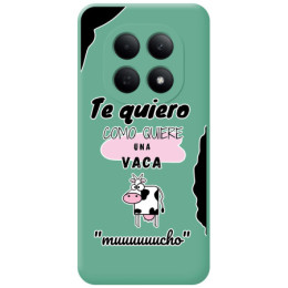 Funda Silicona Líquida Verde para Xiaomi Poco M8 5G diseño Vaca Dibujos