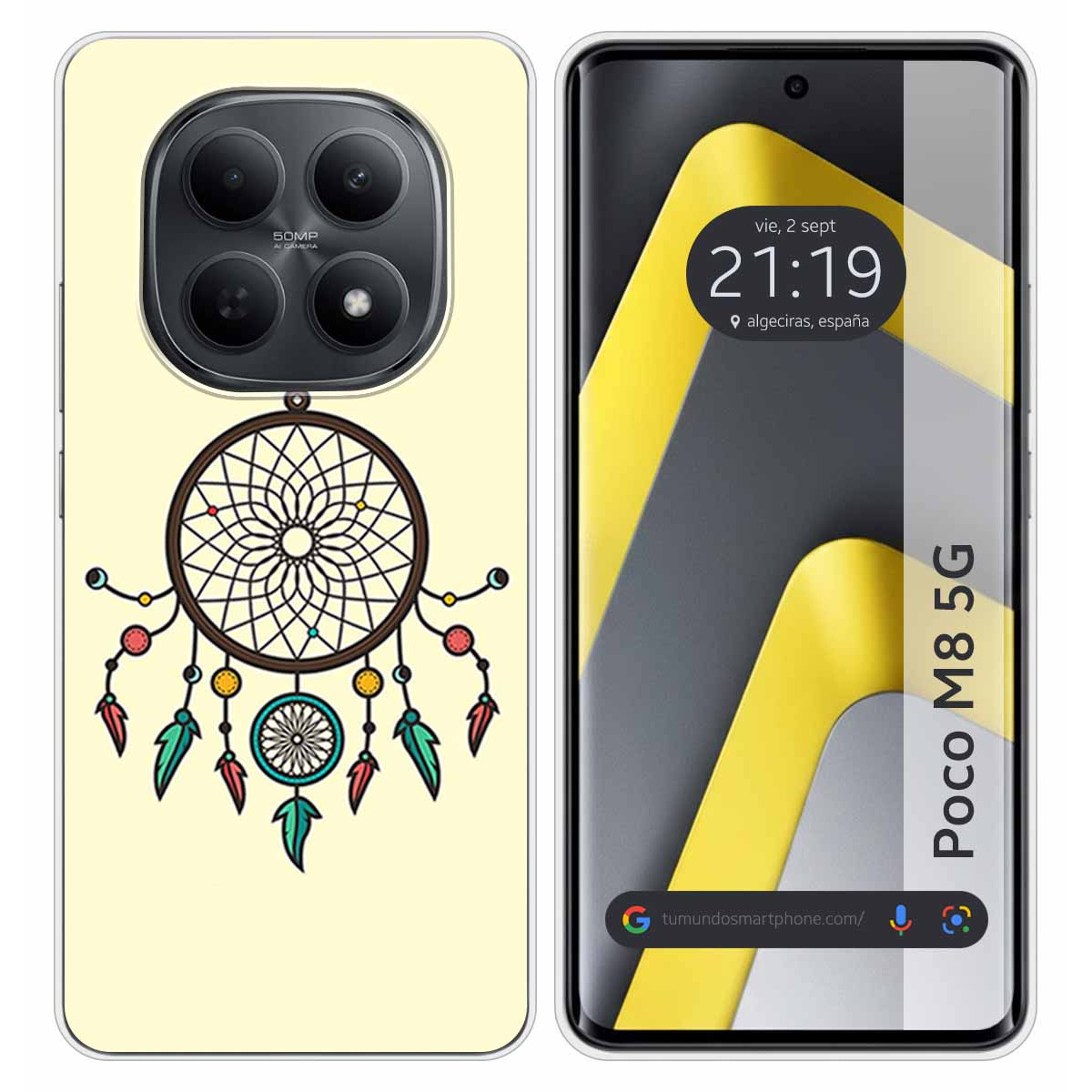 Funda Silicona para Xiaomi Poco M8 5G diseño Atrapasueños Dibujos