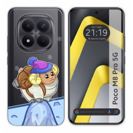 Funda Silicona Transparente para Xiaomi Poco M8 Pro 5G diseño Cabra Dibujos
