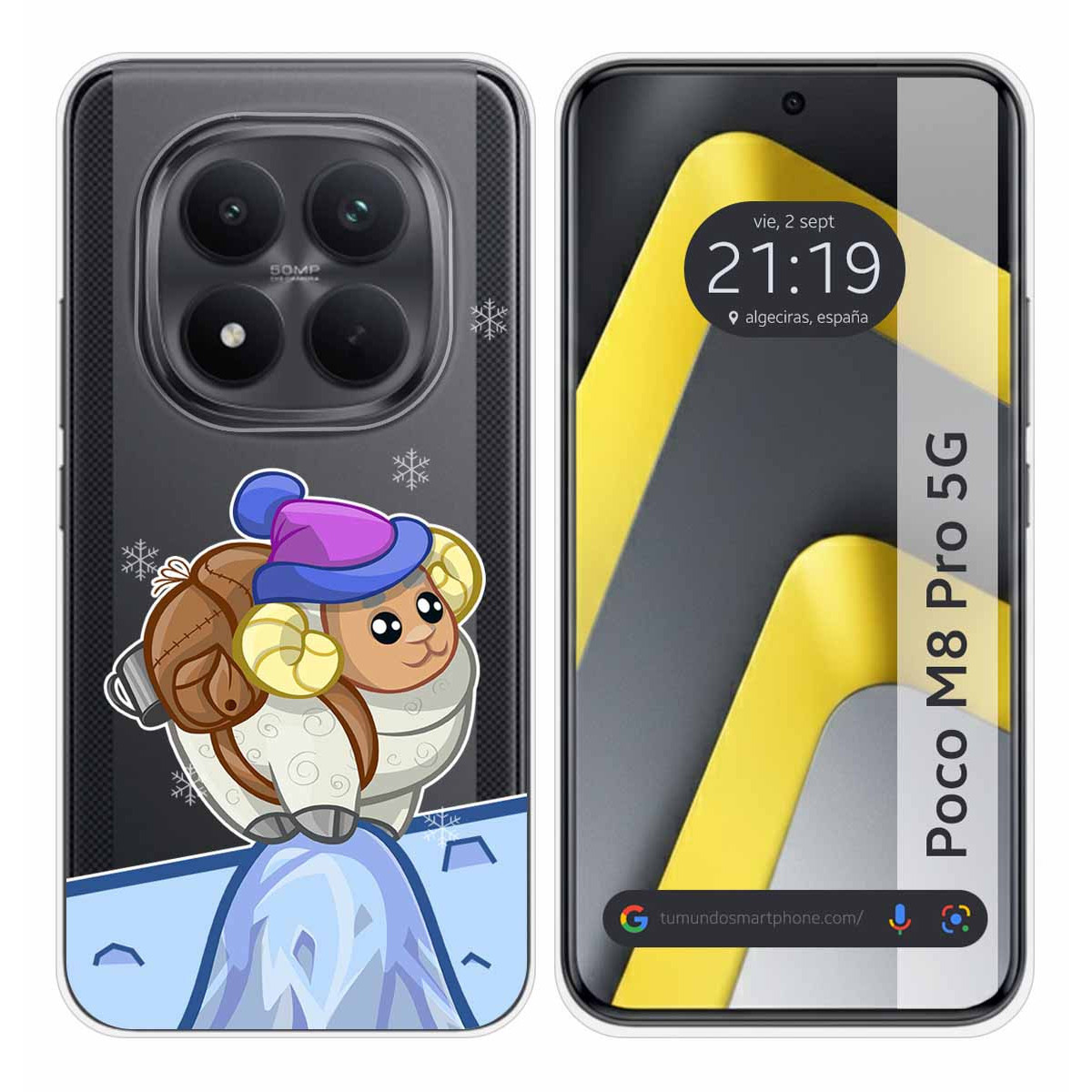 Funda Silicona Transparente para Xiaomi Poco M8 Pro 5G diseño Cabra Dibujos