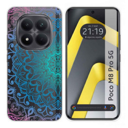 Funda Silicona Transparente para Xiaomi Poco M8 Pro 5G diseño Mandala Dibujos