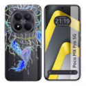 Funda Silicona Transparente para Xiaomi Poco M8 Pro 5G diseño Plumas Dibujos