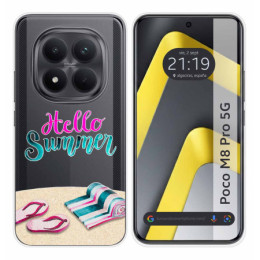 Funda Silicona Transparente para Xiaomi Poco M8 Pro 5G diseño Summer Dibujos