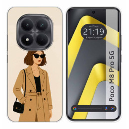 Funda Silicona para Xiaomi Poco M8 Pro 5G diseño Mujer 01 Dibujos