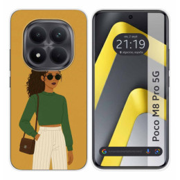Funda Silicona para Xiaomi Poco M8 Pro 5G diseño Mujer 02 Dibujos