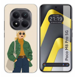 Funda Silicona para Xiaomi Poco M8 Pro 5G diseño Mujer 03 Dibujos