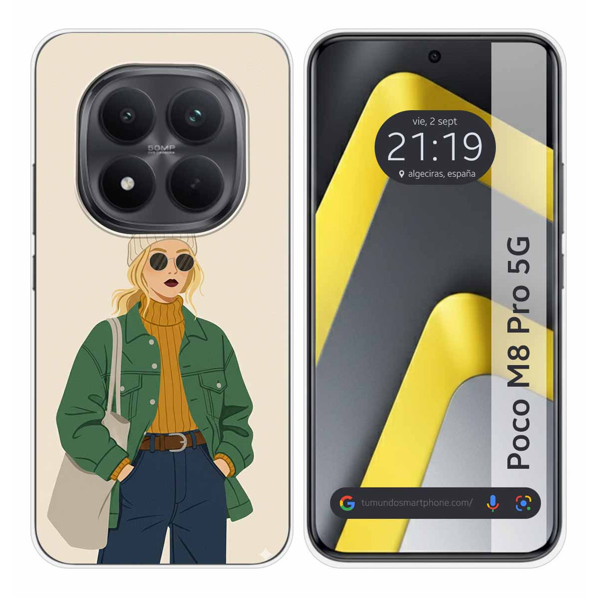 Funda Silicona para Xiaomi Poco M8 Pro 5G diseño Mujer 03 Dibujos