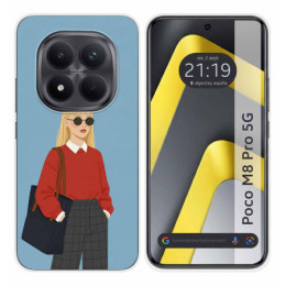 Funda Silicona para Xiaomi Poco M8 Pro 5G diseño Mujer 04 Dibujos