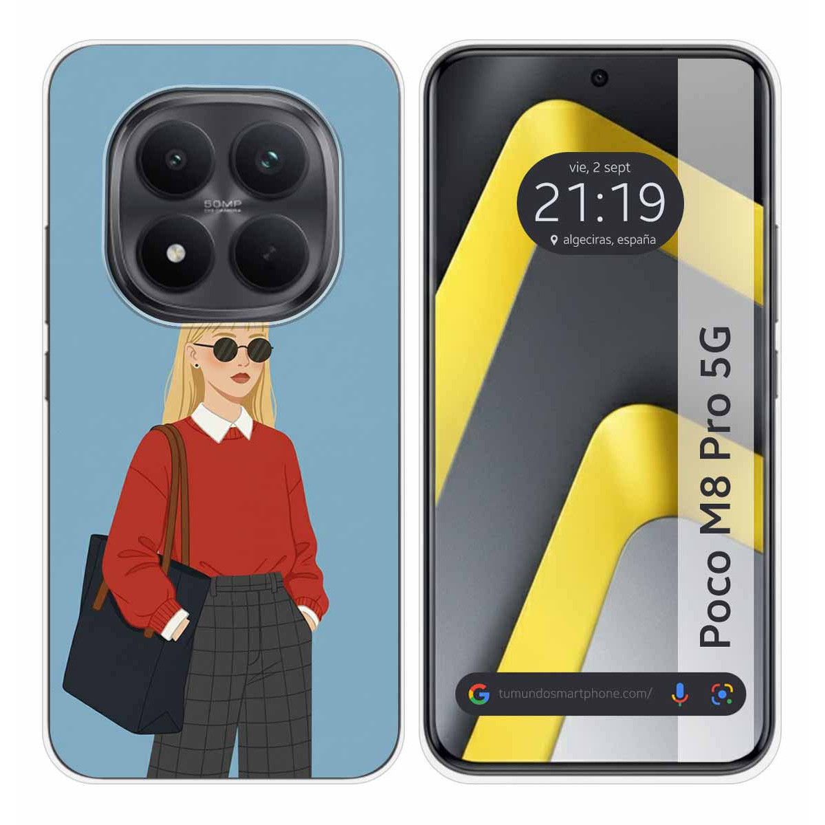 Funda Silicona para Xiaomi Poco M8 Pro 5G diseño Mujer 04 Dibujos