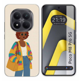Funda Silicona para Xiaomi Poco M8 Pro 5G diseño Mujer 05 Dibujos