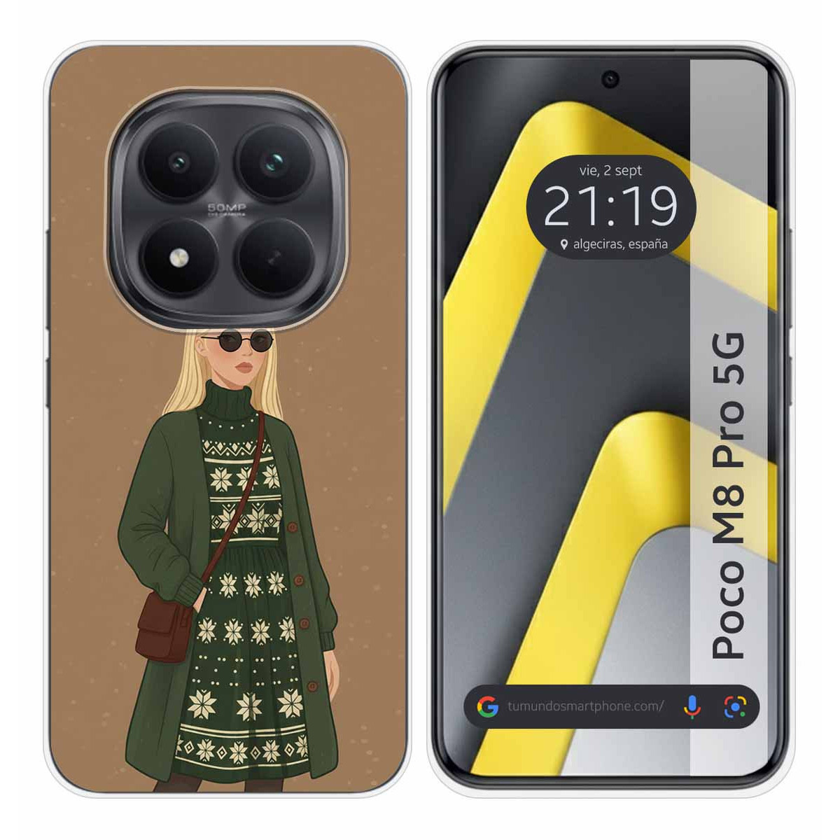Funda Silicona para Xiaomi Poco M8 Pro 5G diseño Mujer 08 Dibujos