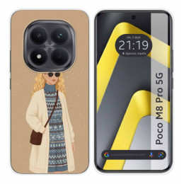 Funda Silicona para Xiaomi Poco M8 Pro 5G diseño Mujer 10 Dibujos