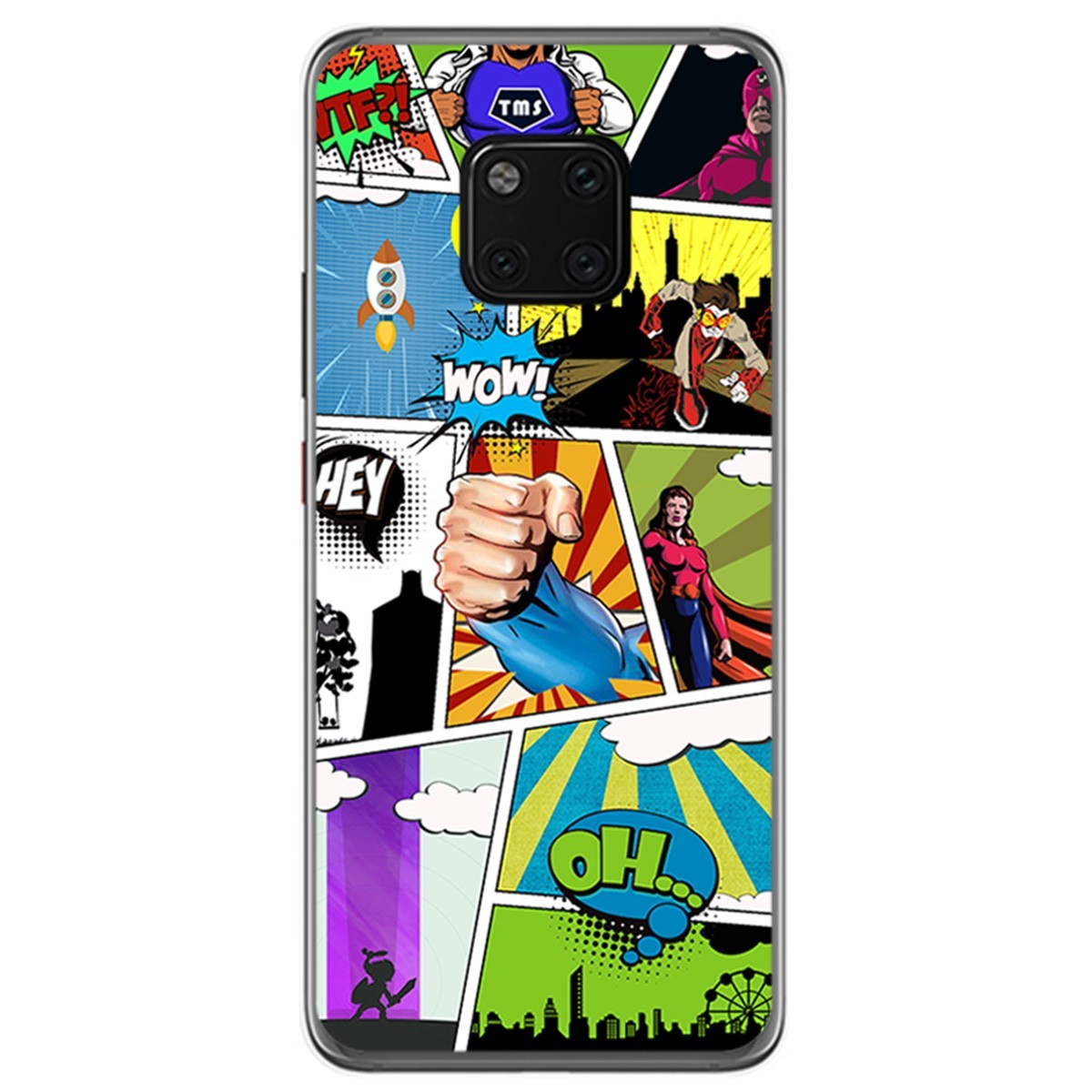Funda Gel Tpu para Huawei Mate 20 Pro Diseño Comic Dibujos
