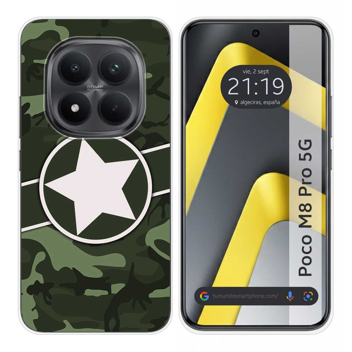 Funda Silicona para Xiaomi Poco M8 Pro 5G diseño Camuflaje 01 Dibujos