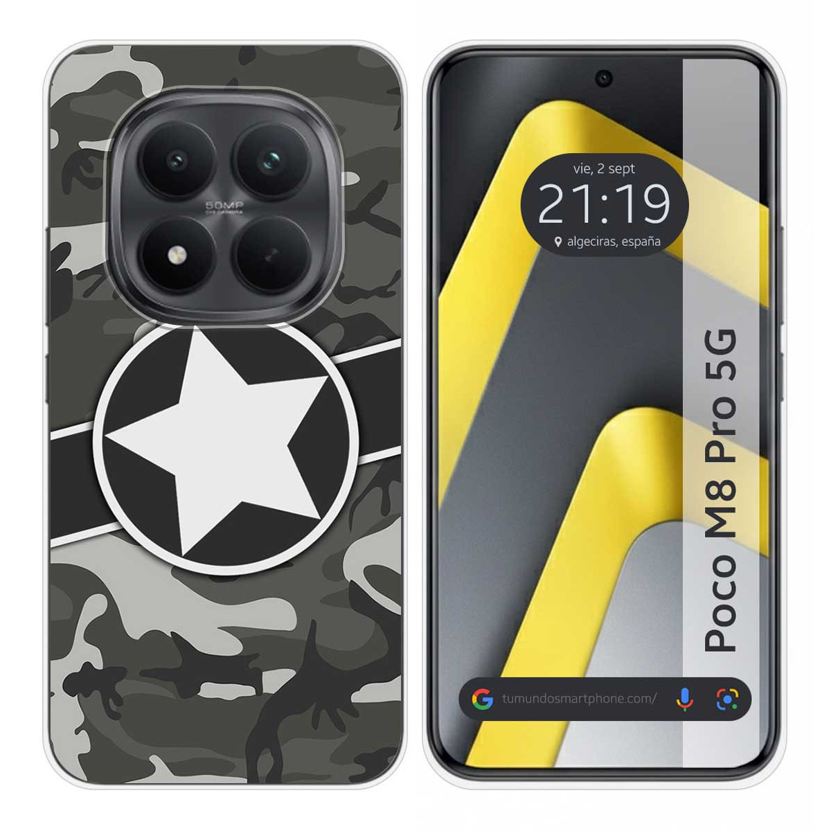 Funda Silicona para Xiaomi Poco M8 Pro 5G diseño Camuflaje 02 Dibujos