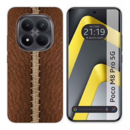 Funda Silicona para Xiaomi Poco M8 Pro 5G diseño Cuero 01 Dibujos