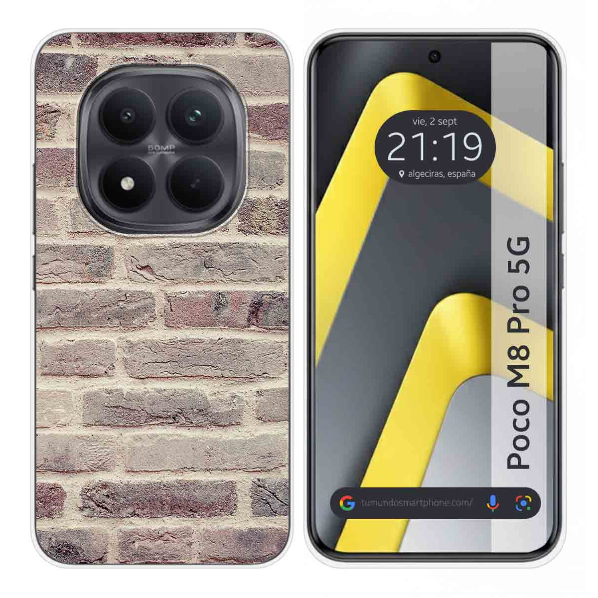 Funda Silicona para Xiaomi Poco M8 Pro 5G diseño Ladrillo 01 Dibujos