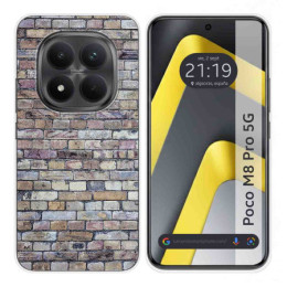 Funda Silicona para Xiaomi Poco M8 Pro 5G diseño Ladrillo 02 Dibujos