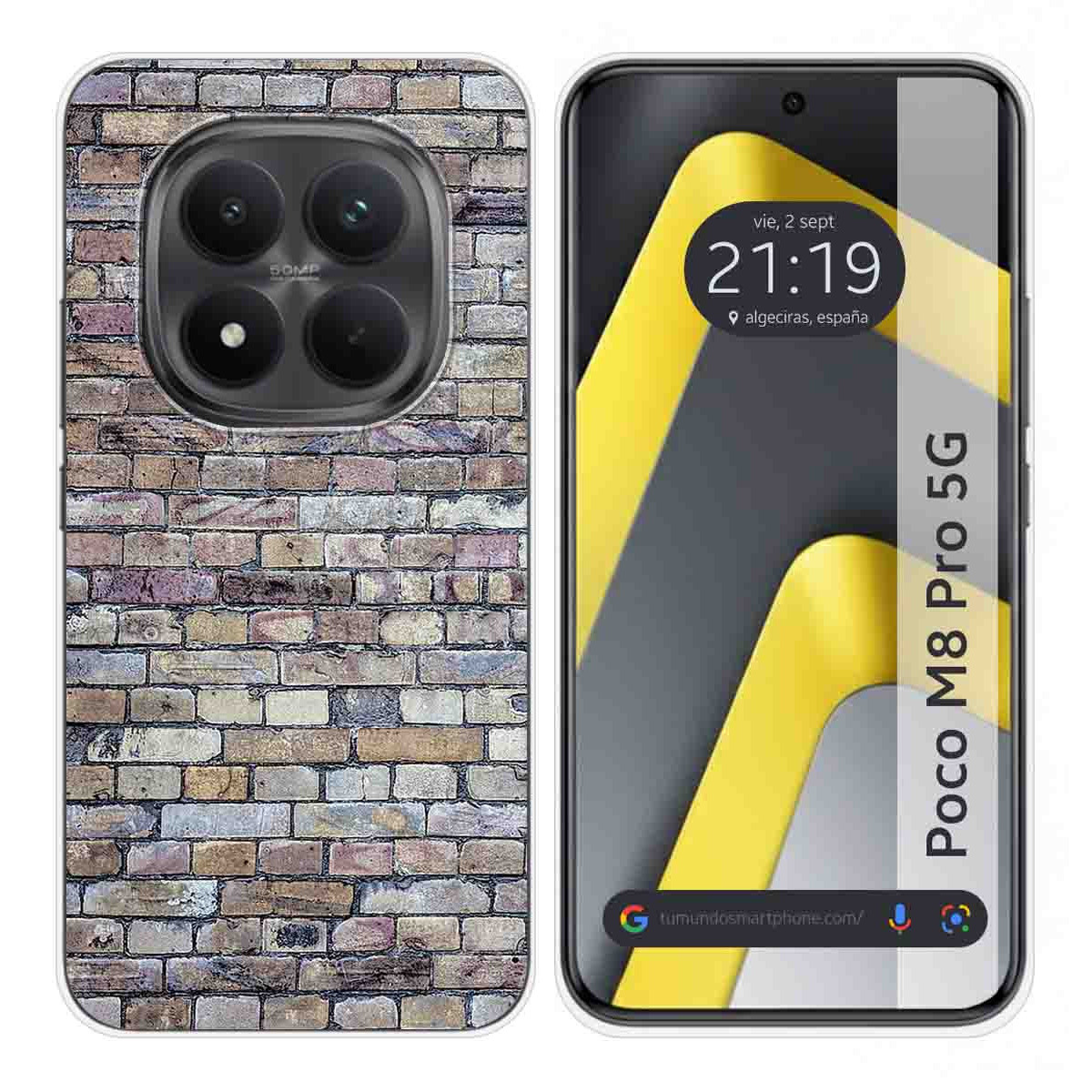Funda Silicona para Xiaomi Poco M8 Pro 5G diseño Ladrillo 02 Dibujos