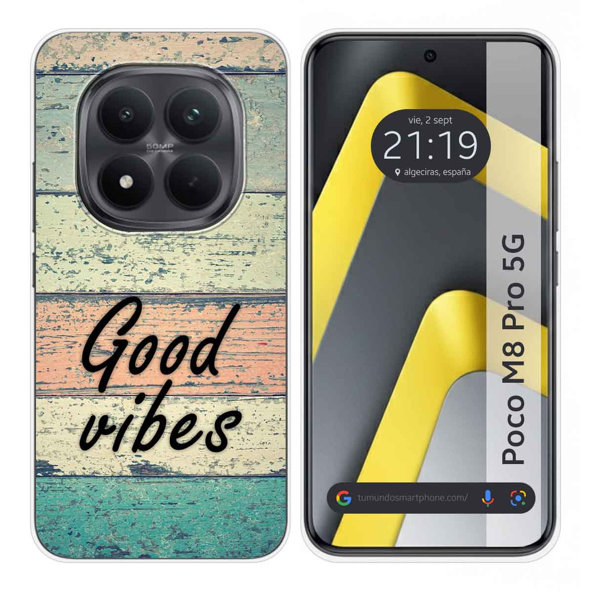Funda Silicona para Xiaomi Poco M8 Pro 5G diseño Madera 01 Dibujos