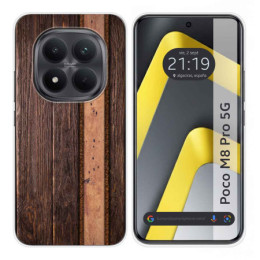 Funda Silicona para Xiaomi Poco M8 Pro 5G diseño Madera 05 Dibujos