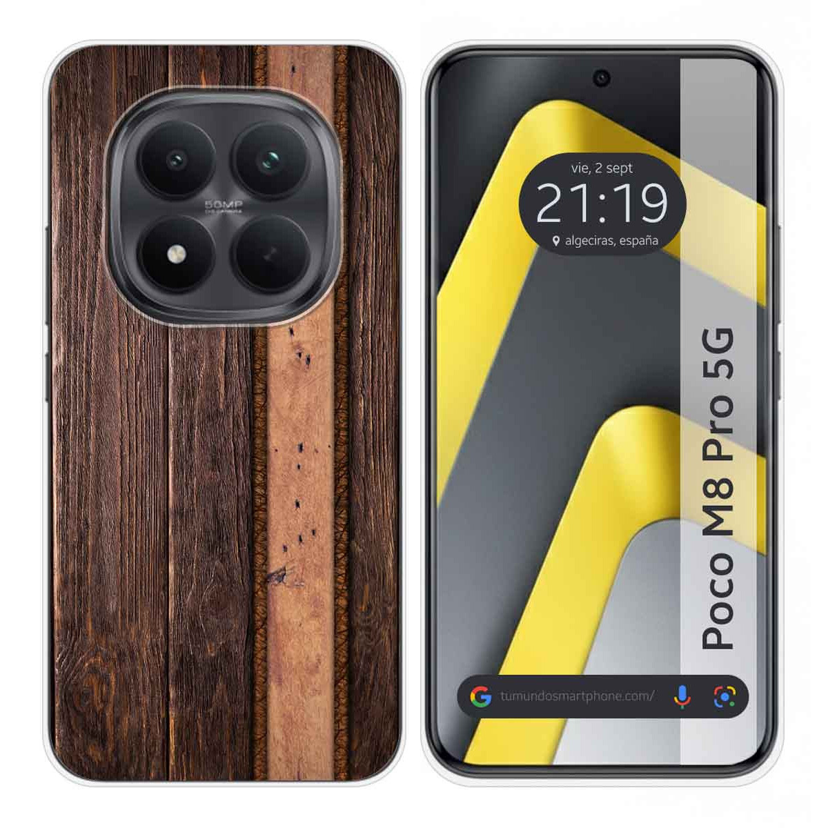 Funda Silicona para Xiaomi Poco M8 Pro 5G diseño Madera 05 Dibujos