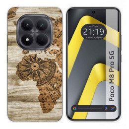 Funda Silicona para Xiaomi Poco M8 Pro 5G diseño Madera 07 Dibujos