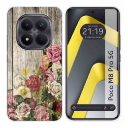 Funda Silicona para Xiaomi Poco M8 Pro 5G diseño Madera 08 Dibujos