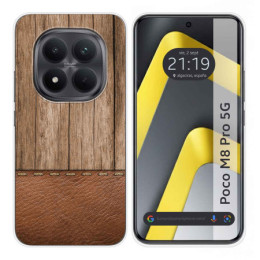Funda Silicona para Xiaomi Poco M8 Pro 5G diseño Madera 09 Dibujos