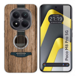 Funda Silicona para Xiaomi Poco M8 Pro 5G diseño Madera 11 Dibujos