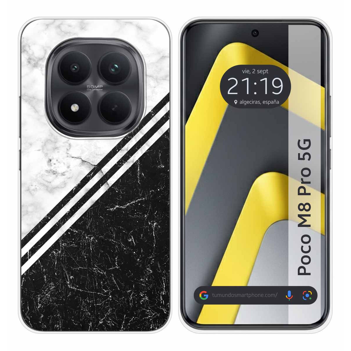 Funda Silicona para Xiaomi Poco M8 Pro 5G diseño Mármol 01 Dibujos