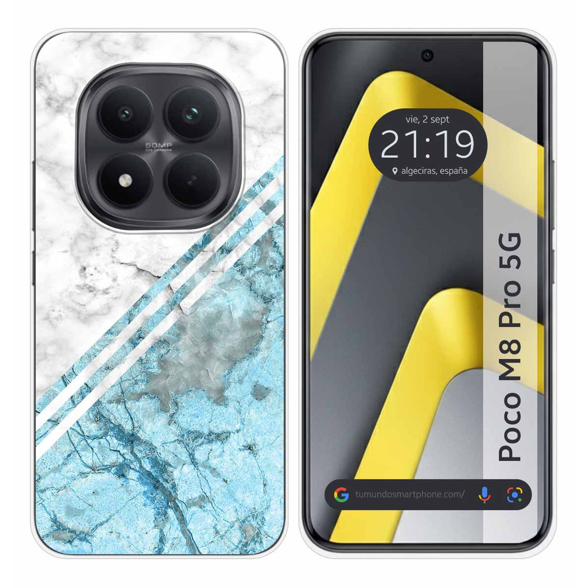 Funda Silicona para Xiaomi Poco M8 Pro 5G diseño Mármol 02 Dibujos