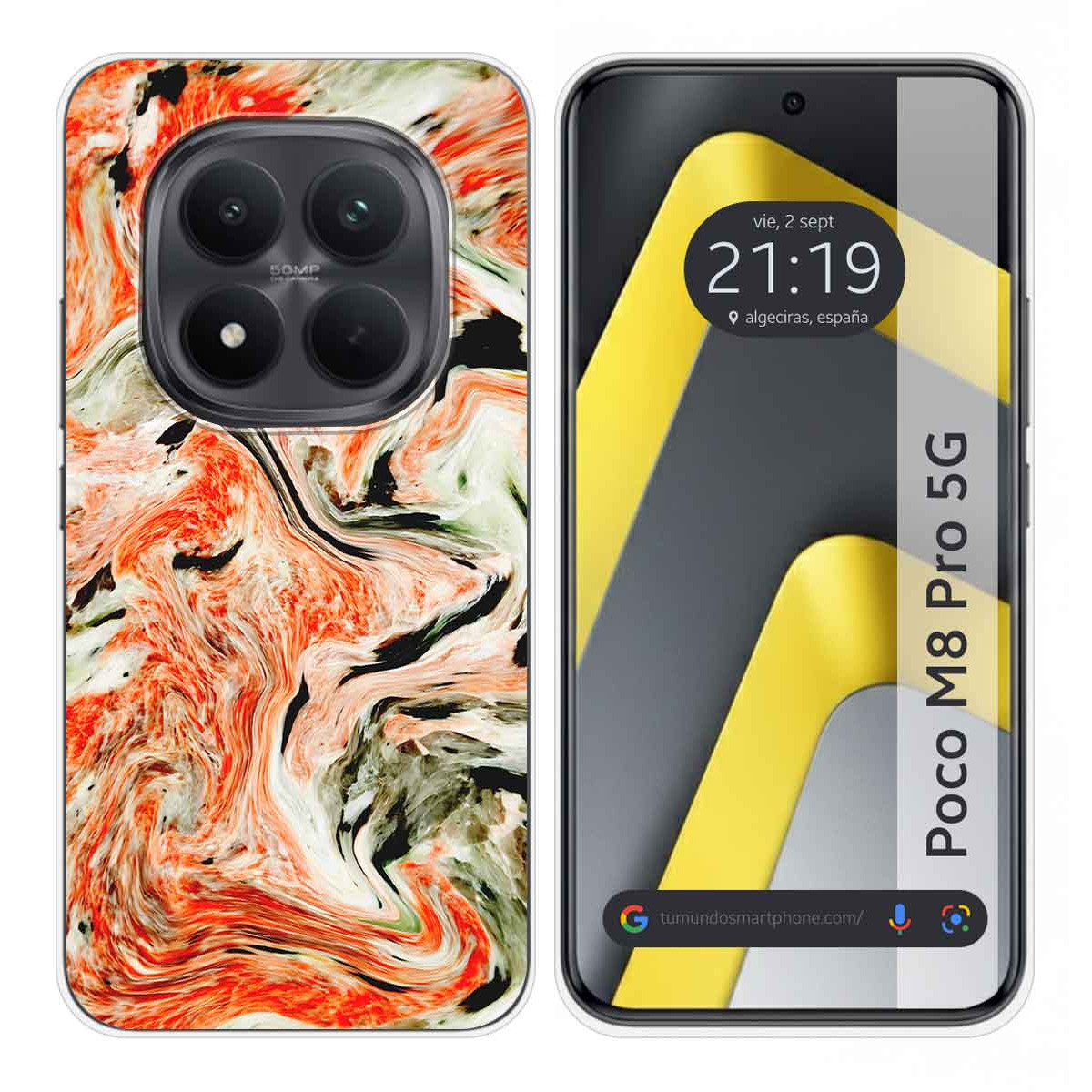 Funda Silicona para Xiaomi Poco M8 Pro 5G diseño Mármol 12 Dibujos