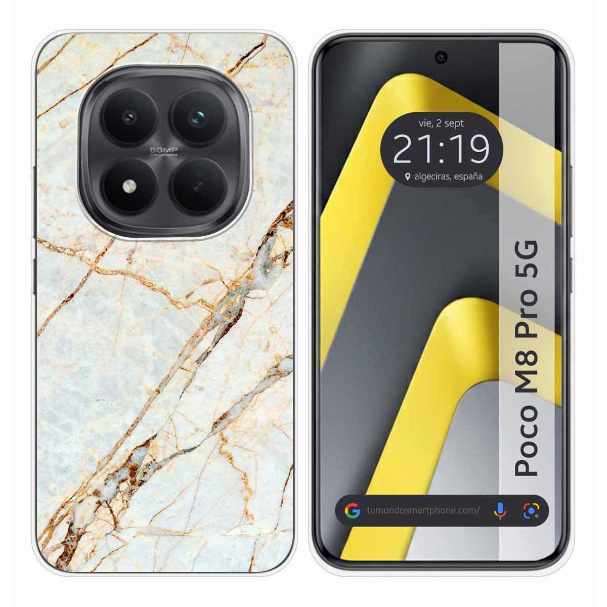 Funda Silicona para Xiaomi Poco M8 Pro 5G diseño Mármol 13 Dibujos