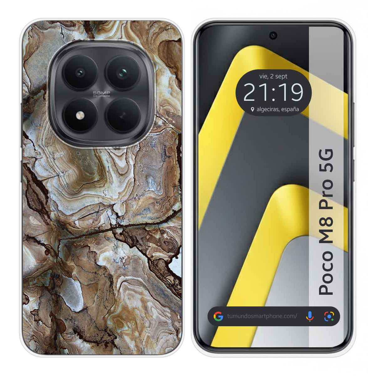 Funda Silicona para Xiaomi Poco M8 Pro 5G diseño Mármol 14 Dibujos