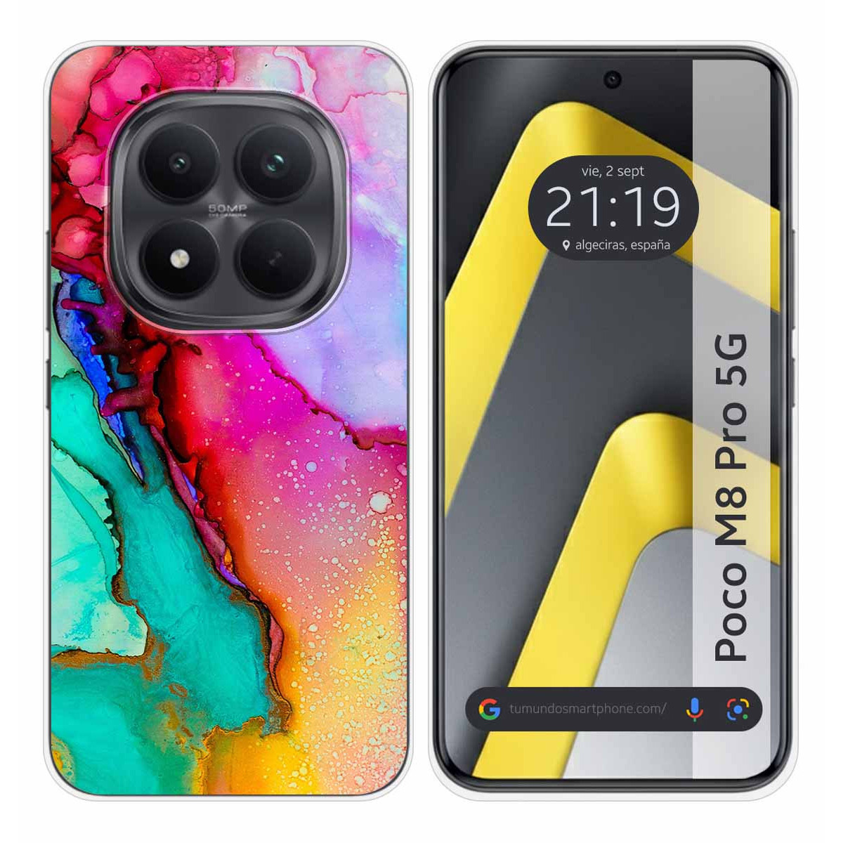 Funda Silicona para Xiaomi Poco M8 Pro 5G diseño Mármol 15 Dibujos