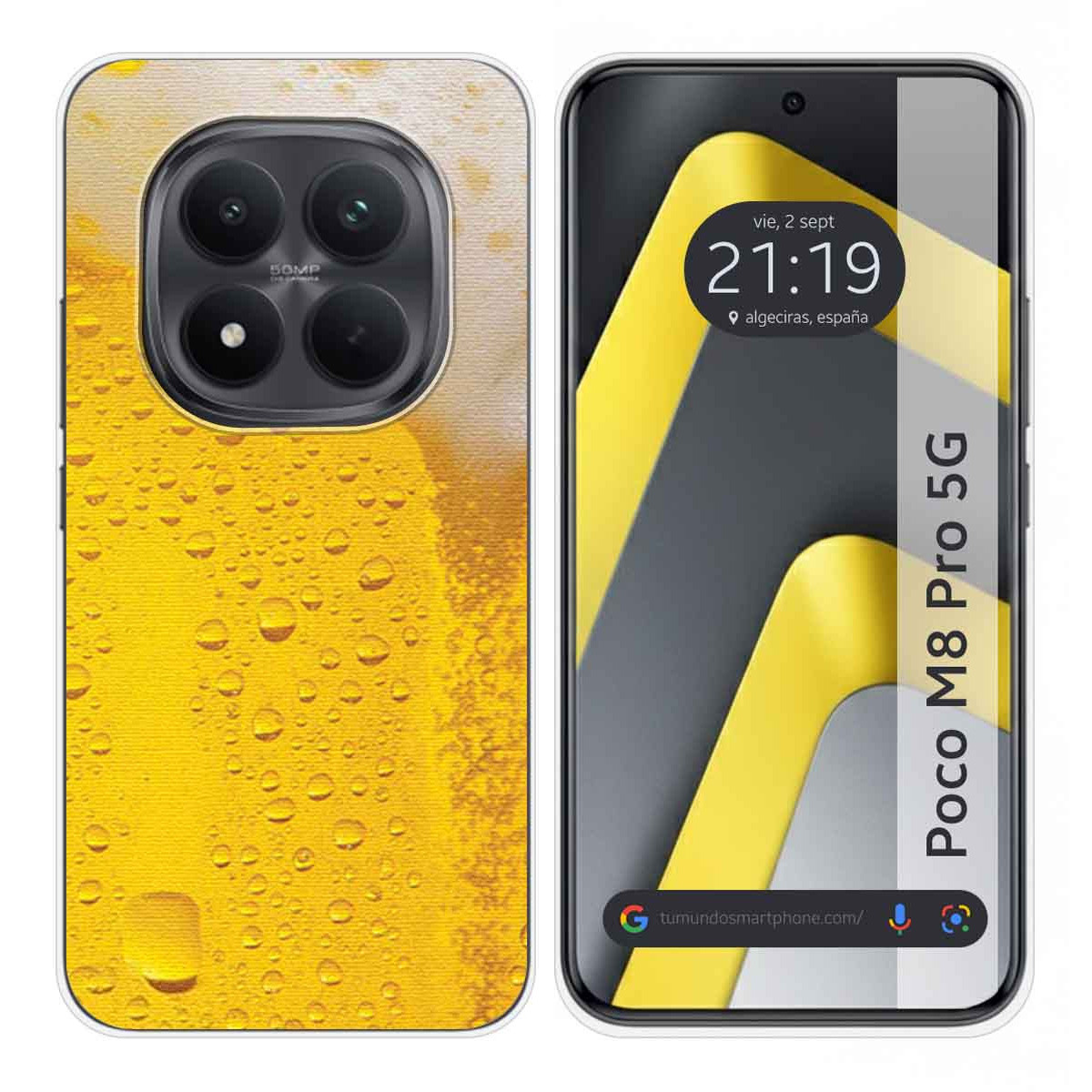 Funda Silicona para Xiaomi Poco M8 Pro 5G diseño Cerveza Dibujos