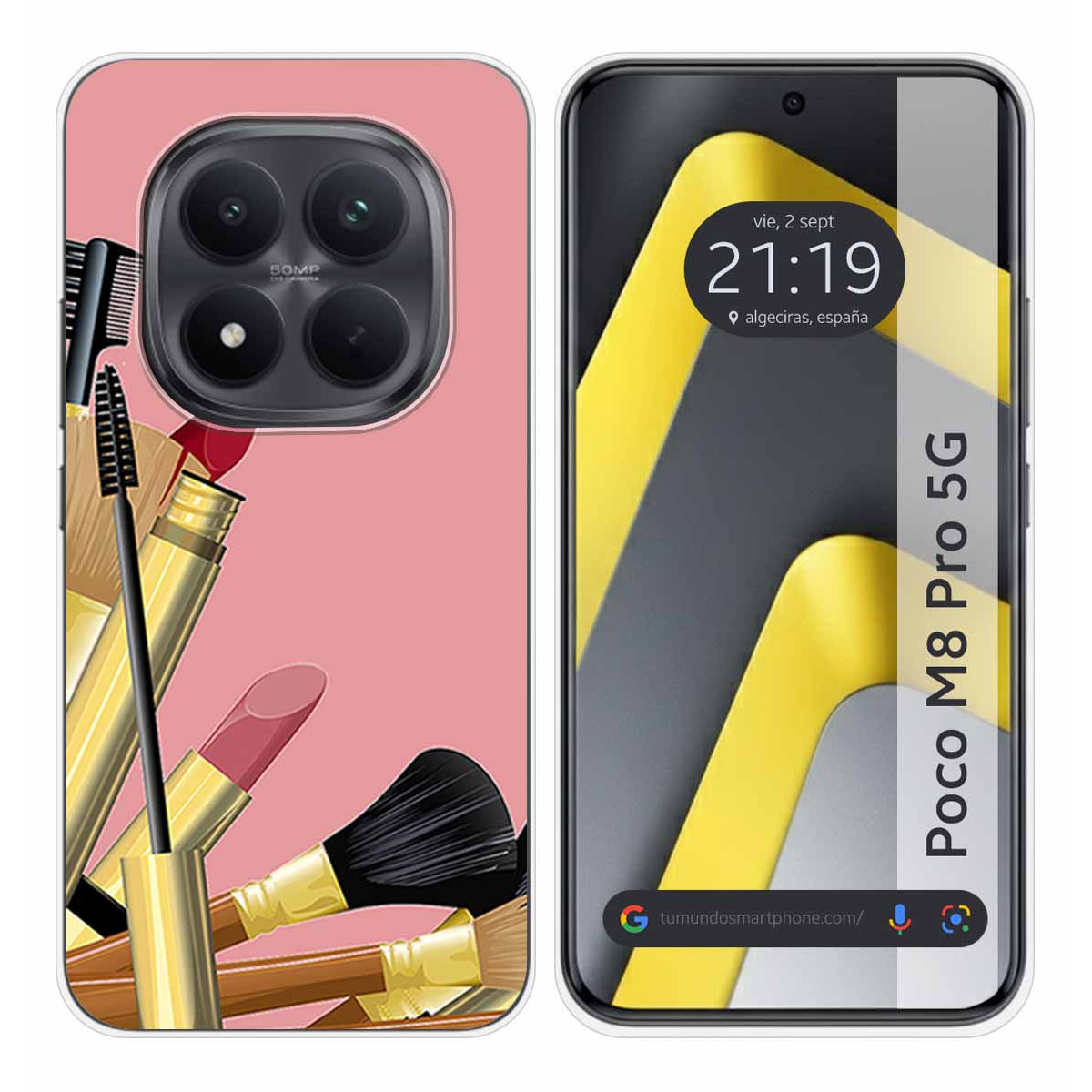 Funda Silicona para Xiaomi Poco M8 Pro 5G diseño Brochas Dibujos