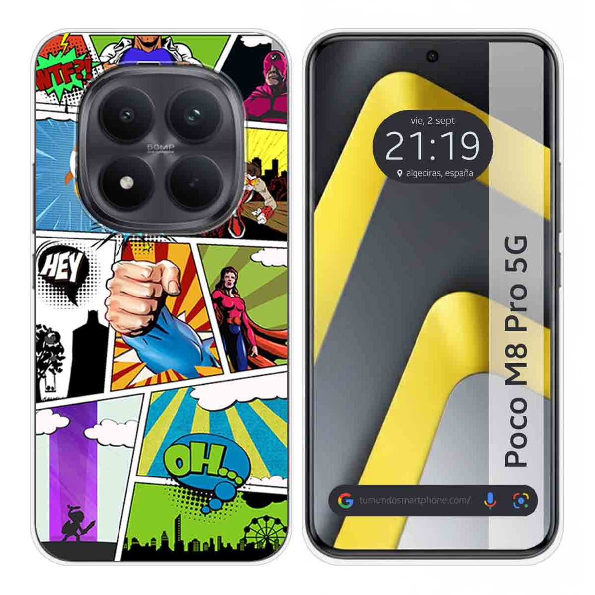 Funda Silicona para Xiaomi Poco M8 Pro 5G diseño Comic Dibujos